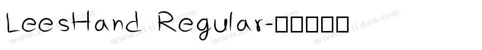 LeesHand Regular字体转换